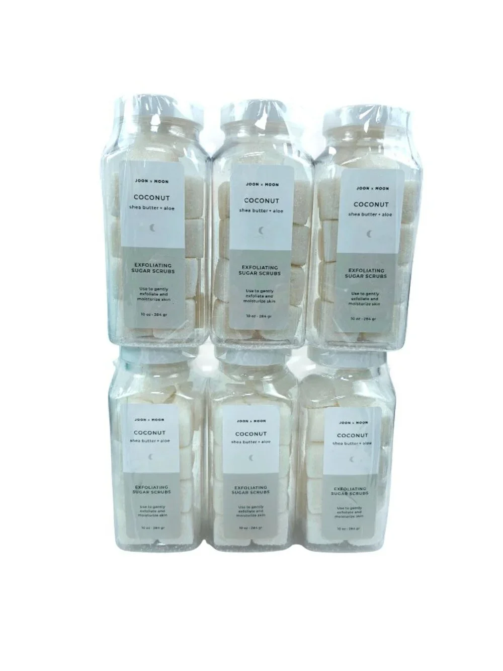 Joon X Moon Coconut Exfoliating Sugar Scrubs Shea Butter Aloe 10 Oz Pack Of 6